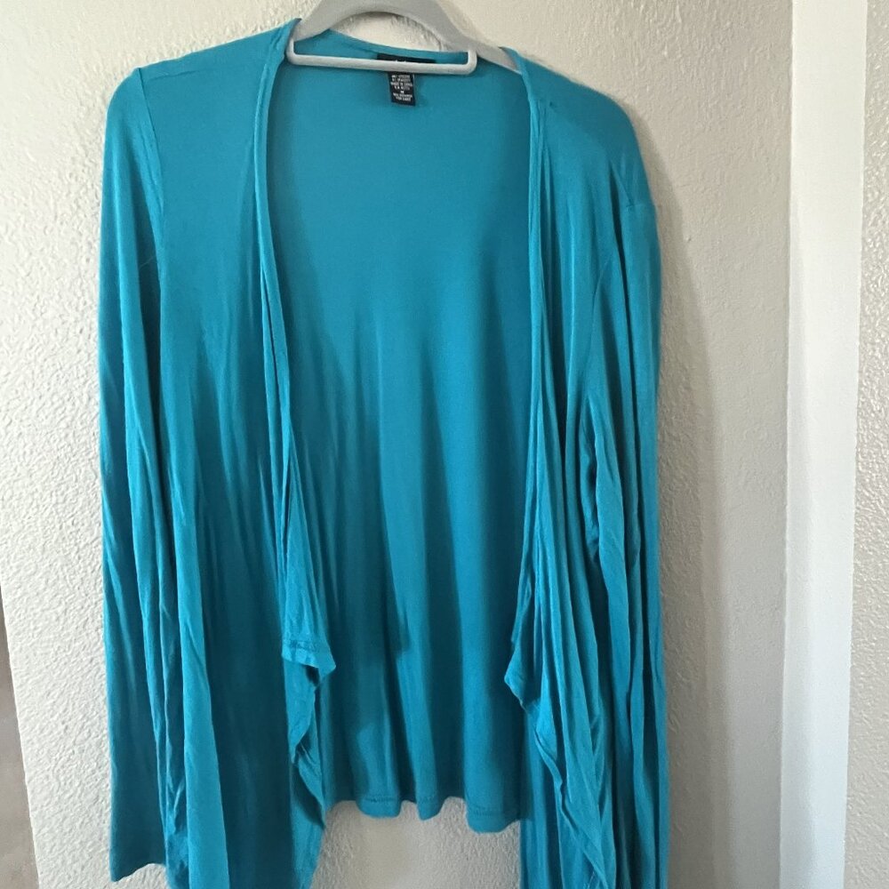 Deep Aqua Blue Duster Jacket